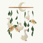 Gueiddi Goose Mobile for Crib Handmade Felt Nursery Decor Crib Mobile Goose for Bassinet Baby Shower Newborn Baby Gift (Goose)