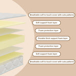 Moonlightfamily 5x52x27.5 Mattress, Medium Firm with High Density Foam, Edge Reinforced, Odorless and Steady, Certipur-us, Fits Standard Size, Pure White