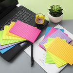 (12 Pack) Lined Sticky Notes 4x6 in,Large Notepads with Lines,Ruled Stickies Super Sticking Power,Office School Memo Note Pads Bright Colors,Post on Windows Doors,Recyclable,Easy to Write on