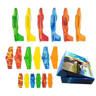 US Sense 6Pcs Foam Airplanes Glider Outdoor Toy -Glider Planes for Kids - Foam Planes for Kids - Perfect Party Favor or Goodie Bag Toy - Fulfill Your Child's Aviation Dreams