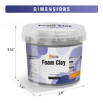 SELEAD Foam Clay Grey 300g - Moldable Air Dry Ultra-Light Modeling Clays for Adult Cosplay, Sculpting, Arts & Crafts - with 30g Colored Clay