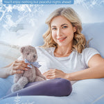 Meiz Pregnancy Pillow, Cooling Pregnancy Pillows for Sleeping, Maternity Pillow for Pregnant Women, Pregnancy Body Pillow with Cooling Jersey Cotton Cover, Blue