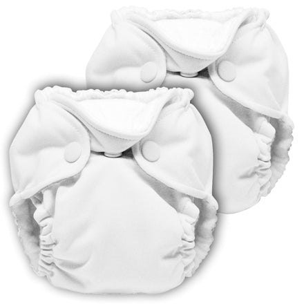 White cloth diapers on a white background