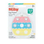 Nuby Easter Egg Popper Teether – Soft Silicone Teething Toy for Babies, 3+ Months, Sensory Pop Bubbles, Easy Grip Design