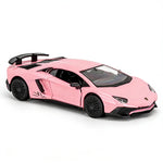 TGRCM-CZ 1/36 Scale Lamborghini Aventador LP700-4 Casting Model Car, Zinc Alloy Pull Back Vehicles Toy Car for Toddlers Kids Boys Girls Gift (Pink)