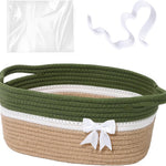 Degeyoyo Baskets for Gifts Empty, Gift Basket, Bow Basket for Gifts, 12" x 8" x 5" Small Baskets with Gift Bag and Ribbon for Organizing, Christmas, Birthday, Baby Shower
