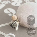 Unique Baby Monthly Milestone Photo Props - Balloon Shaped Fleece Signs with Tassels Pom-Pom | Pastel Nursery Decor & Birth Announcement | Newborn Keepsake Gift Set (Sand Beige)