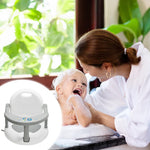 Newborn Infant Baby Bath Seat, Non-Slip Infants Baby Bath Chair for Bathtub, Cute Shape Baby Shower Chairs for Tub Sitting up, Surround Bathroom Seats for Baby 6-18 Months (Grey Baby Bathtub Seat)