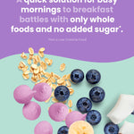 Amara Breakfast Oat Melts - Organic Toddler Snack - Single Serve Fiber-Packed Oat Bites with Real Fruit, No Added Sugar, Quick Dissolving, Blueberry - 12 Pack
