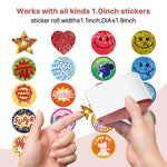 Teacher Appreciation Gifts,Manual Sticker Dispenser with 1520Pcs 1Inch Gold Star,Red Heart,Smiley Face Stickers for Kids Reward,Behavior Chart,School Classroom Student Teacher Supplies Gifts(Red)