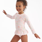Gerber Toddler Girls' Rashguard, Shells, 4T