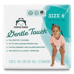 Amazon Brand - Mama Bear Gentle Touch Baby Diapers, Size 6, 27 Count, Disposable, Leak Protection, Stretchy Waistband, Wetness Indicator