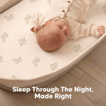 2-Pack Organic Bassinet Sheets for Girls, Boys - 100% Cotton Bassinet Mattress Sheets Compatible with Halo Bassinest Swivel Sleeper, Graco, Baby Delight, Chicco, Unisex Fitted Bassinet Sheets (Herb)