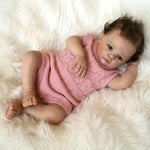 Zero Pam Reborn Baby Dolls Silicone Full Body-18‘’ Posable Anatomically Correct Girl, Realistic Babys Doll, Full Silicone Baby Doll, Real Life Reborn Dolls for Girls