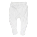 HonestBaby unisex baby 3-pack Organic Cotton Footed Harem Pants, Bright White, Preemie US