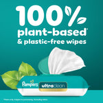 Pampers Ultraclean Baby Wipes (Previously 'Free & Gentle'), 99% Water, Hypoallergenic, Unscented, 100% Plant Based, Plastic-Free, 936 Wipes Total (12X Flip-Top Packs)