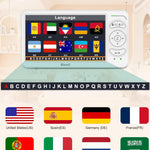 6" Baby Monitor with 2 Cameras and Audio 30 Hours Battery Upgrade Split Screen Video Baby Monitor Remote Pan-Tilt-Zoom 178°Wide-Angle 150 Languages No WiFi ECO 2-Way Talk Night Vision 1000ft Travel