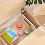 Lovevery, The Montessori Playshelf, 2-in-1 Storage Shelf Makes Toy Rotation and Storage Simple, 100% Birchwood Design