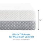 Dourxi Crib Mattress, Dual Sided Comfort Memory Foam Toddler Bed Mattress, Triple-Layer Breathable Premium Baby Mattress for Infant and Toddler w/Removable Outer Cover - White&Grey