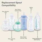 NUK Replacement Silicone Spout for Select NUK Cups, Spill-Proof, Soft Spout, Dishwasher-Safe, BPA-Free, Clear, Pack of 3