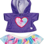 Casdon Build-A-Bear Workshop Rainbow Smiley Toy Clothes Pack | 4 Mix-and-Match Toy Outfits Includes Pajamas, Cute Hoodies & Summer Styles | Dress-Up Toy Clothes for Kids Aged 3+ | Suitable for 9" Bear