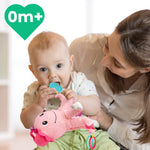 Sumobaby Infant Baby Musical Stuffed Animal Activity Soft Toys, Baby Teething Toys with Multi-Sensory Crinkle, Rattle and Mirror, for Tummy Time Newborn 0-3-6-12 Months Girls, Octopus, Pink