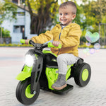 Costzon Kids Motorcycle, 6V Battery Powered Ride on Motorcycle with Bubble Maker, Music, LED Headlight, Forward & Backward, 3 Wheels Electric Motorcycle for Kids, Gift for Boys & Girls (Green)