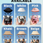 17cm Doll Clothes – 6-Piece Set, Hat + Overalls + Shirt + Camera + Glasses + Shoes, Cute and Premium Dolls Outfit Accessories (Black)