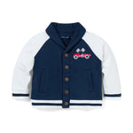 Janie and Jack Baby Race Car Shawl Collar Cardigan, BLUE, 0-3