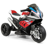 Costzon Kids Motorcycle, Licensed BMW 12V Battery Powered Electric Motorcycle with Headlight, Horn, Music, MP3, USB Port, 3 Wheels Ride on Toddler Motorcycle for Kids, Gift for Boys & Girls (Deep Red)