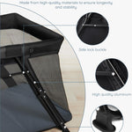 Lilian&Gema 2-in-1 Travel Crib, Portable Crib with Backpack, Lightweight Baby Travel Playpen, Foldable Play Yard with Thick Mattress for Babies & Toddlers, Baby Travel Essential