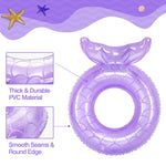 MoKo Inflatable Swimming Ring, Children Cute Pool Float Tube Decorations Swim Tubes Outdoor Pool Beach Water Floats Party Supplies Kids Floaties, Purple