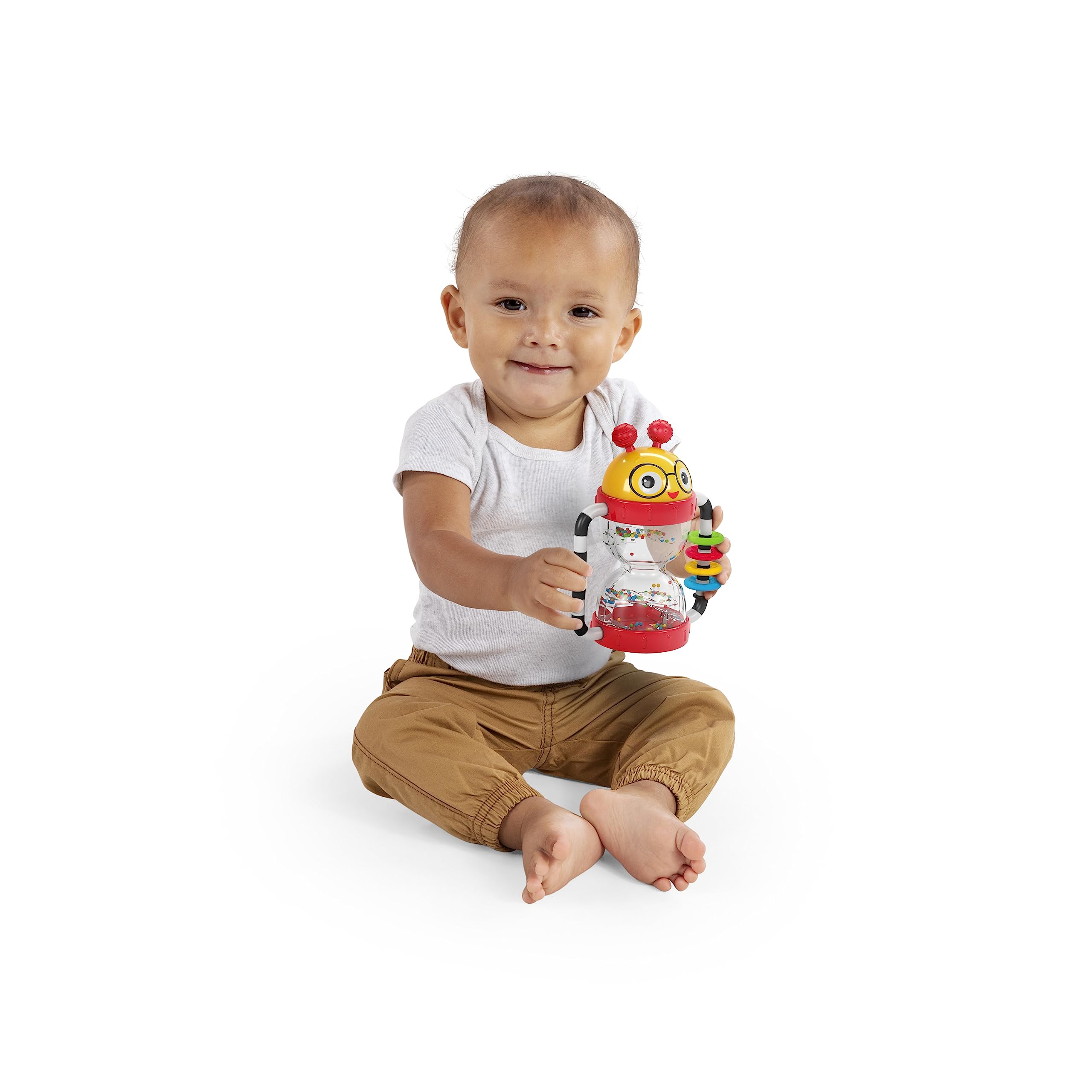 Baby Einstein Cal’s Sensory Shake-up Developmental Activity Rattle Toy, BPA Free, for Infants Ages 3 Months and up