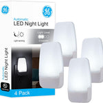 GE LED Night Light, Plug-in, Dusk to Dawn Sensor, Warm White, Ambient Lighting, Ideal Kids Adults Nightlight for Bedroom, Bathroom, Nursery, Hallway, Kitchen, 30966, 2 Pack