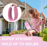 X-Drxzo 2PCS Pink Swing Set Accessories for Kids - Heavy Duty Swing Seats - Playground Swing Sets for Backyard Replacement Gift Box Set, Birthday Gift