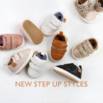 BABSMULY Baby Boys Girls Shoes Non-Slip Rubber Sole High-Top PU Leather Sneakers Infant First Walking Shoes Toddler Crib Newborn Loafers Flats.(White, 6-12 Months)