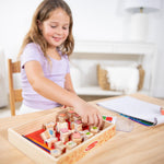 Melissa & Doug Wooden Stamp Set, Favorite Things - 26 Wooden Stamps, 4-Color Stamp Pad