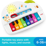 Fisher-Price Baby Toy Laugh & Learn Silly Sounds Light-Up Piano Musical Instrument with Learning Songs for Infants Ages 6+ Months