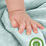 HIPHOP PANDA Baby Washcloths, Rayon Made from Bamboo - 2 Layer Ultra Soft Absorbent Newborn Bath Face Towel - Reusable Baby Wipes for Delicate Skin - Green, 6 Pack