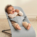BabyBjörn Bouncer Bliss, Woven Mélange, Light Grey