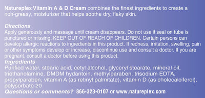 Vitamin A & D Cream - Prevent Diaper Rash, 1.5 oz,(Natureplex)