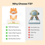 Caydo T3 AI Drawing Projector for Kids, Learn to Draw Tracing Projector with 700+ Activities, Native 720P HD Bluetooth Projector, Educational Arts & Crafts Toy, Ideal Gift for Boys & Girls Ages 5+