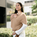 Comfy Cubs Baby Wrap Carrier - Soft & Secure Fit Cotton Blend Baby Carrier Newborn to Toddler - Hands-Free & Lightweight Infant Wrap - Adjustable, One Size Fits All Toddler Sling - Cedar