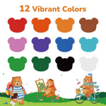 JUPITEARTH 12 Color Twist Crayons for Toddlers 1-3 and Kids 4-8, Non-Toxic Washable Crayons 2-4, Ultra-Silky Easy-Grip Art Supplies, Ideal Coloring Gift for Boys and Girls