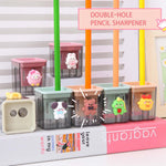 2PCS Pencil Sharpener, 2PCS Pencil Sharpener, Lip Liner Sharpener, sharpened Pencil, Children's Pencil, Office Supplies, School Supplies, School Halloween Gifts, Christmas Gifts (Xiaobai)