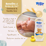 Ricitos de Oro Baby Shampoo and Body Wash, Formula with Oats and Vanilla, Hypoallergenic, Tear-Free Body Wash and Shampoo, 2-Pack of 13.5 Fl Oz Each, 2 Bottles