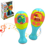 La Granja De Zenon Newborn Toys Bartolito Maracas for Kids with Electric,Egg Shakers Maracas and Baby Rattles 0-6 Months,Musical Instrument for Party Games Baby Party Favors（2PCS）