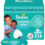 Pampers Baby Wipes, Complete Clean Baby Fresh Scented Wipe, Gently Cleans Head to Toe, 72 Total (1 Flip-Top Packs)