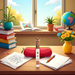Sluswallow Brown Cartoon Bear Polychrome Color Retractable Ballpoint Pen, Kawaii Cute Multicolor Pens For School Office Student Supply Pens and Refills Ballpoint Pens