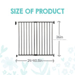 Regalo Safety 36" Extra Tall Baby Gate for Stairs & Doorways, Walk-Through Stair Gate with Door, Hardware Mounted Gate for Babies, Toddlers & Pets, Fits 24"–40.5" Openings, Black